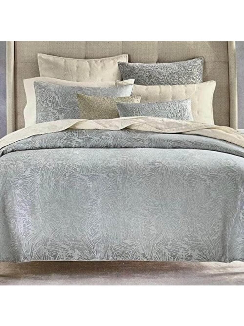 Hudson Park Full/Queen Duvet Cover Blue Deisign MSRP $400